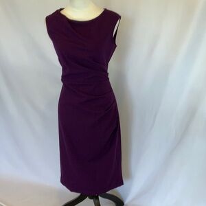 Elegant Purple Sleeveless Dress